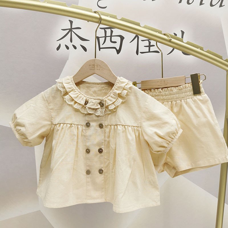 Embroidery Promotion Tracksuit toddler girls clothing sets kids clothes set 2-5 years of age 2023 girl clothing spring set