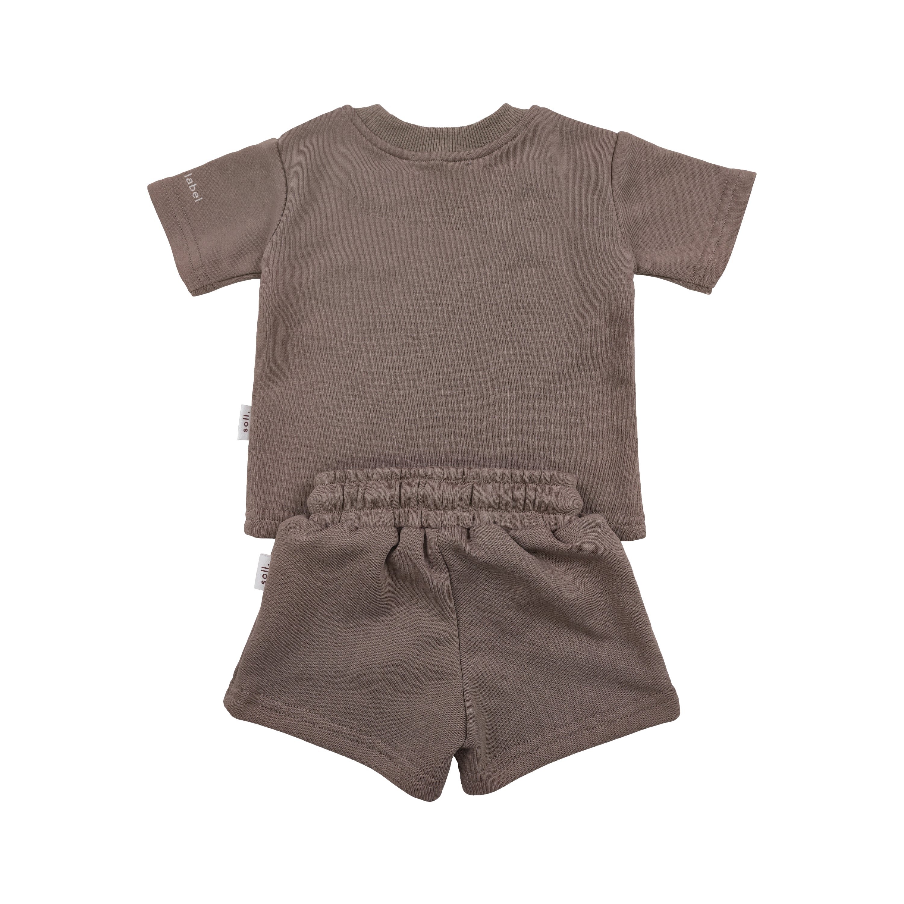 Custom Logo Embroidery Private Casual Summer Crew Neck French Terry Children Boys Two Pieces Set