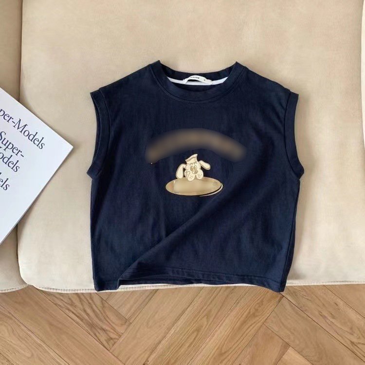 2023 ropa de ninos Summer Cartoon Printing Sleeveless T-shirt Casual Cool Shorts Baby Boy Clothes 2PCS Boys Clothing Sets