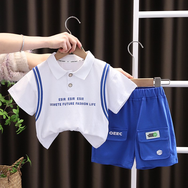 Summer Kid Clothes Boys Sports suit baby Boys clothing sets short sleeve + casual shorts 2 piece set