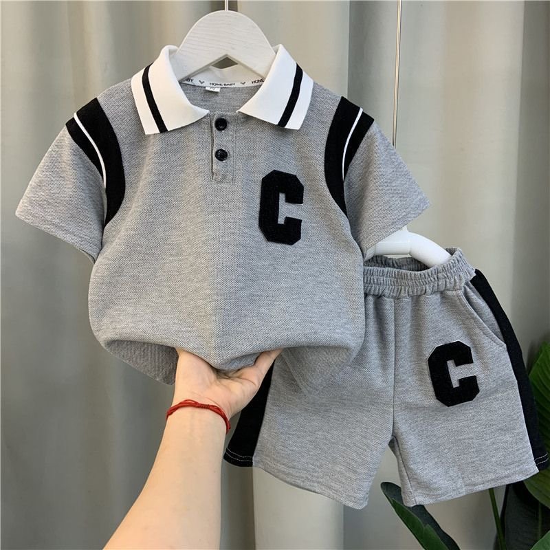 Hot Sale Fashion Kids Summer Outfits Printed T-shirt and Shorts 2pcs Clothes Sets for Teenagers Boys