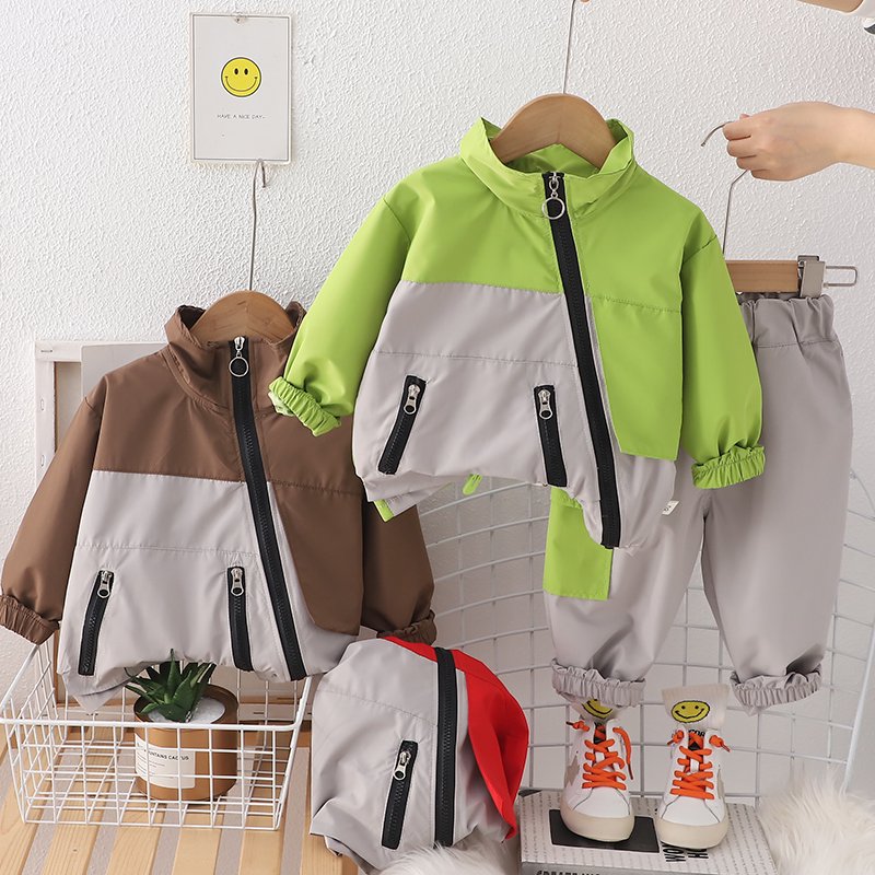 New Trendy 2pcs Casual Boys Pants Clothing Sets for Spring Autumn Short Sleeve Children Sports Outfits
