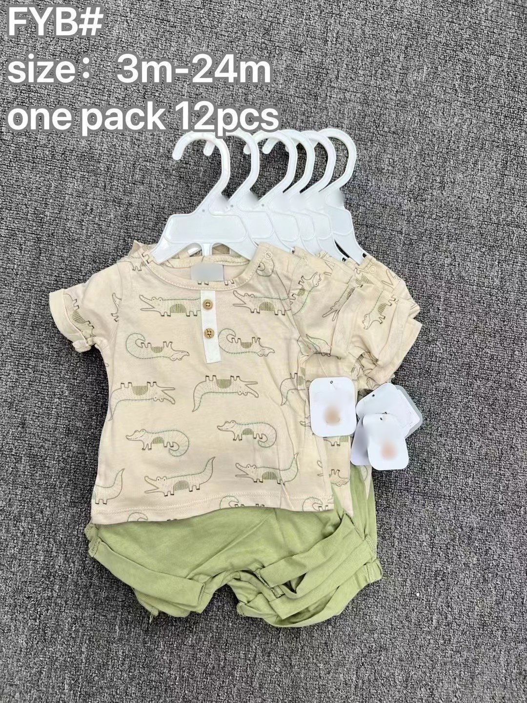 Summer Hot Selling High Quality Newborn Short Sleeved And Pants 2-Piece Set Baby Cartoon Cute Sets Baby Sleeveless Cotton Set