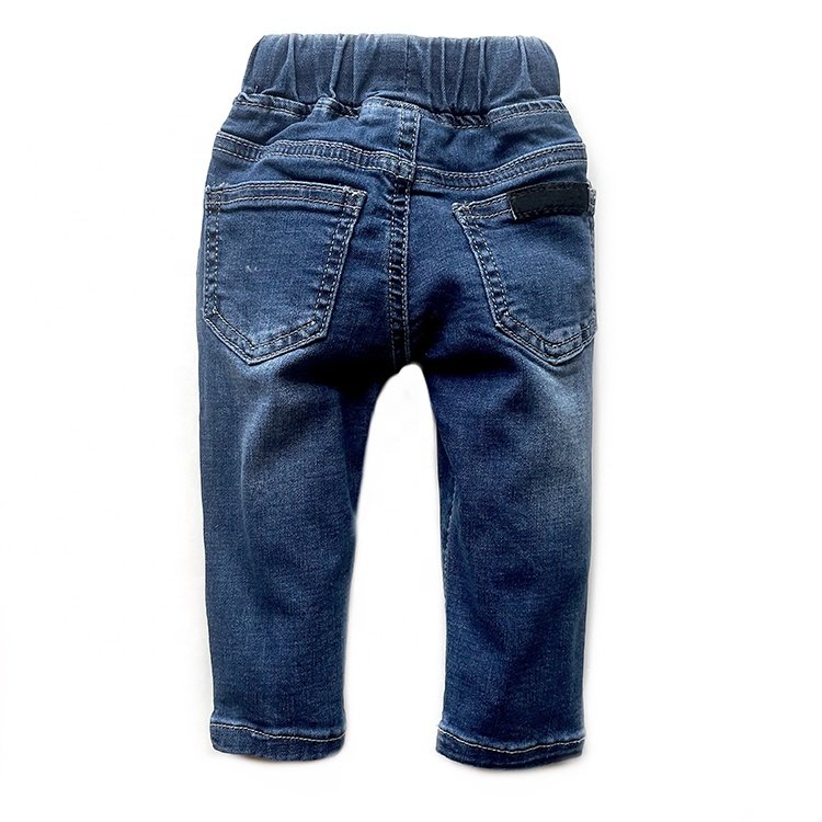 Classic baby boys jeans toddler jeans kid boy elastic waistband skinny fit denim pants