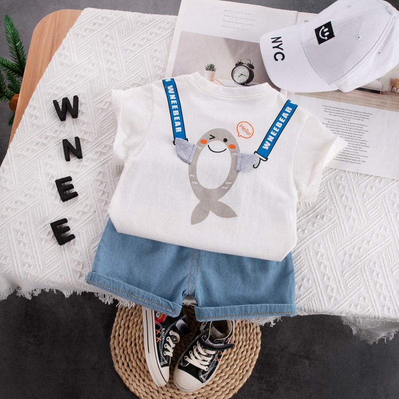 ready stock boys cotton clothing set for summer 1-4 years
