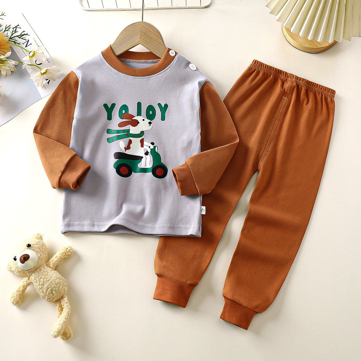Hot selling children's underwear set baby pure cotton new warm children's clothing