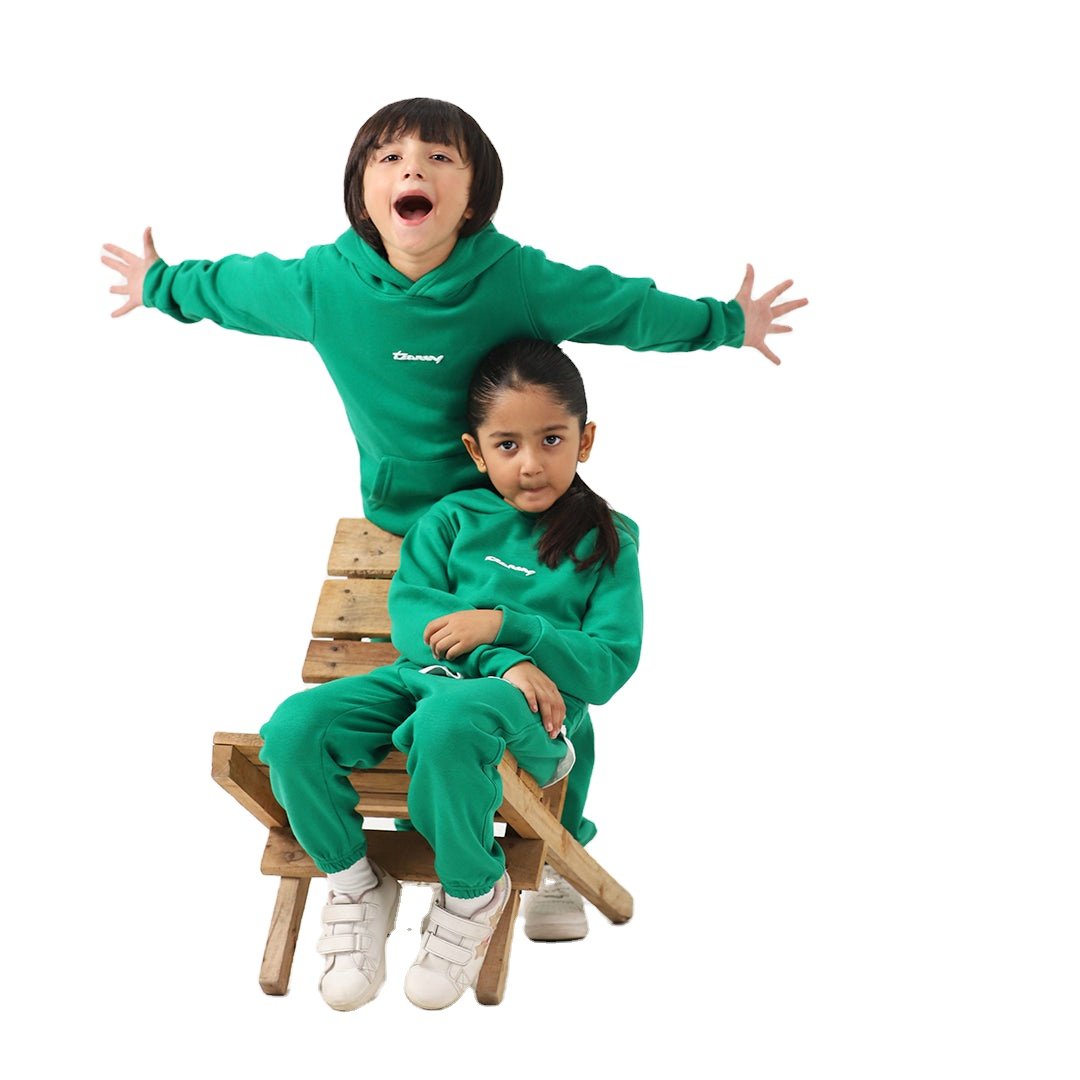 Giggly Greens Kids Fleece Co-ord Set Winter Sweat Suits for Boys and Girls Wholesale Children's Fleece Shorts