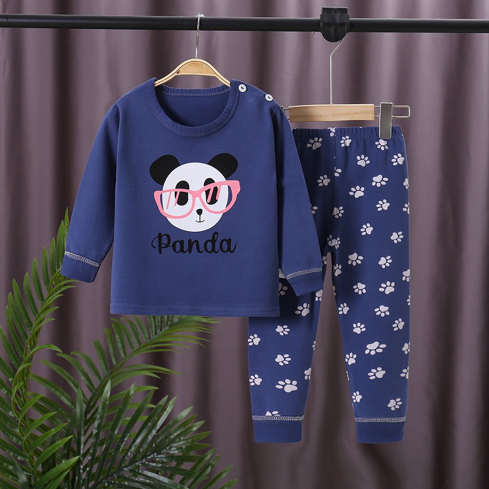 Autumn Winter Warm Sleepwear Kids Pajamas Baby Girl Boys Clothing Suit Children Home Clothes Sets in Stock