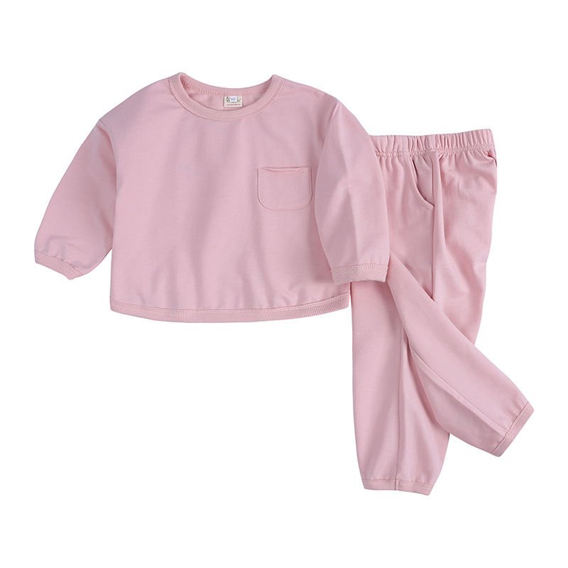 Fashion Casual Wholesale Toddler Baby Girls Boys Cotton Knitted Long Sleeves Kids Tracksuit Sweat Suits