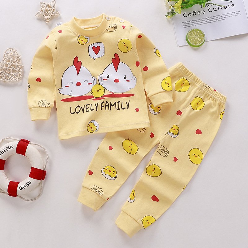 Children's clothes boys and girls cotton cartoon printed underwear suits baby home wholesale