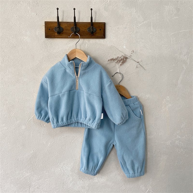 custom toddlers clothing zipper fleece baby kids friendly causal wear hoodie baby clothing sets boy
