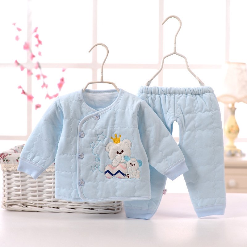 Hao Baby Warm Wooden Hair Brush Baby Cashmere Autumn Winter Clothes New Born Baby Clothing Gift Set