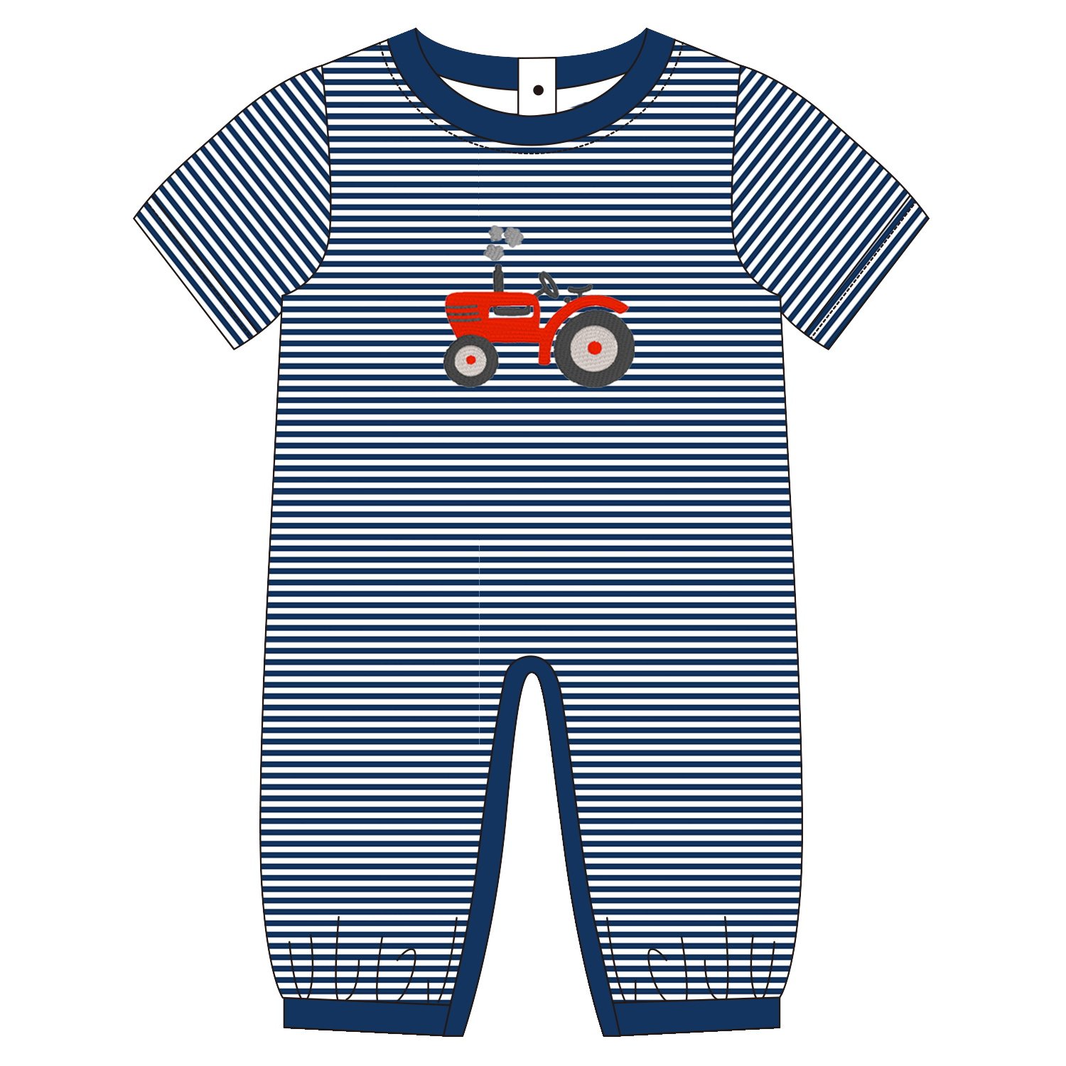 Boyis factory direct sales customized boutique Tractors applique new designed boys clothing sets