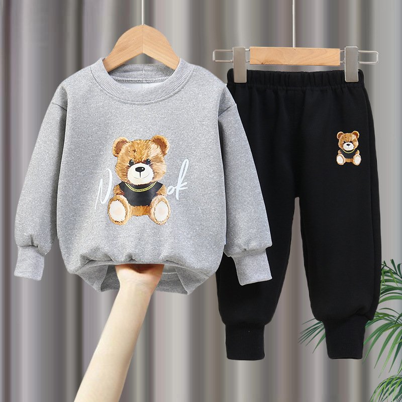 New boys and girls set children's spring and autumn hoodie two-piece set fashion 0-8 years old clothes