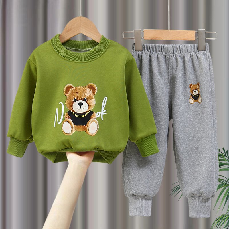 New boys and girls set children's spring and autumn hoodie two-piece set fashion 0-8 years old clothes
