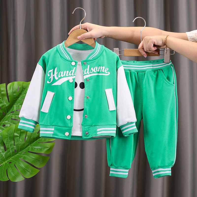 2024 New Spring Autumn Children Clothes Long Sleeve Baby Baseball Uniform 2 Piece Set Casual Clothing For Boys Girls