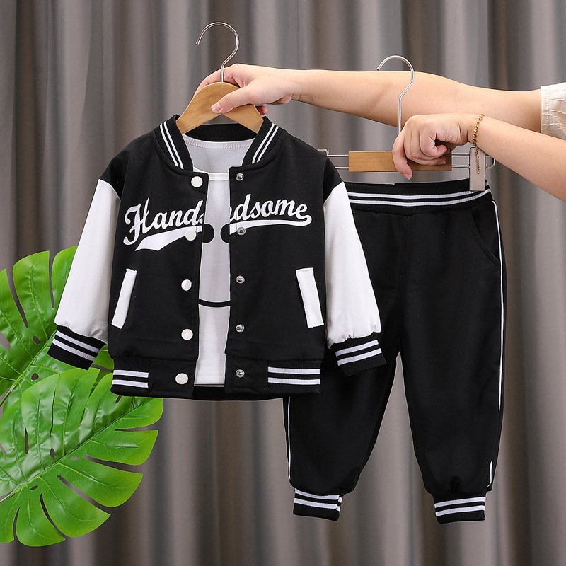 2024 New Spring Autumn Children Clothes Long Sleeve Baby Baseball Uniform 2 Piece Set Casual Clothing For Boys Girls