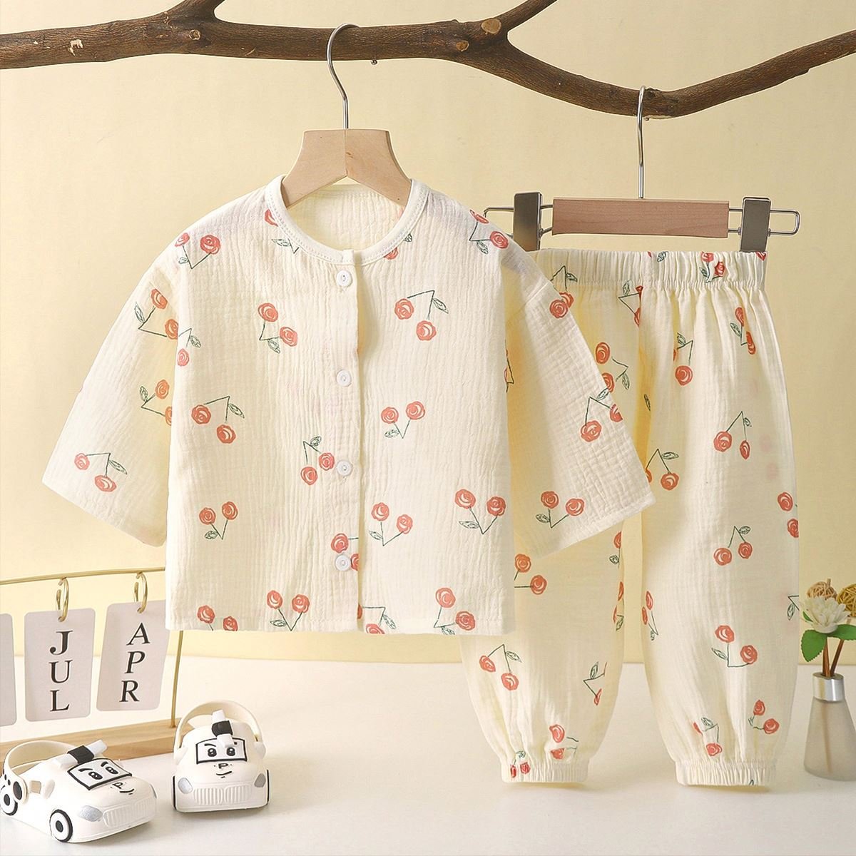 Toddler Boys Girls Set Muslin Baby Clothes Kids Clothing Pajamas 2 Pieces Sets