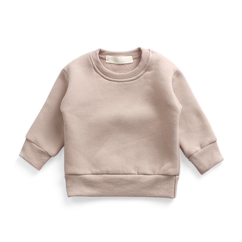 Wholesale Custom Baby Clothes Long Sleeves Crew Neck Cotton Solid Casual Autumn And Winter Baby Clothing Sets Boy