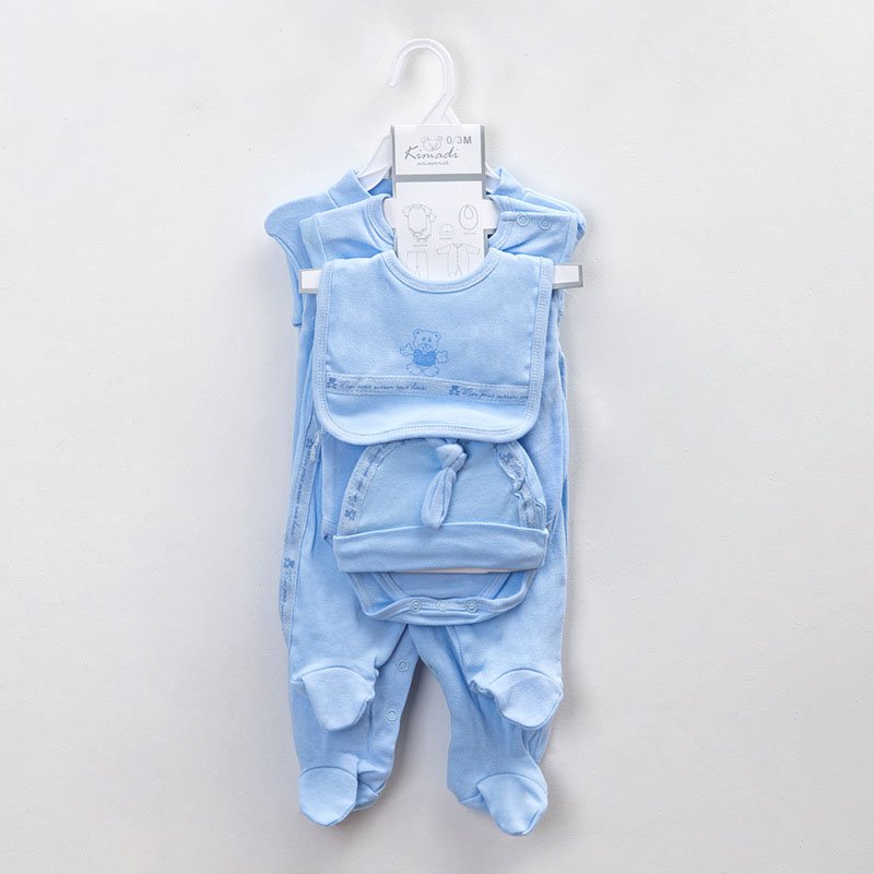 Newborn Essentials Unisex Layette Gift Set for Baby Girls or Baby Boys 8Pcs Gender Neutral Baby Clothes for 0-9Month