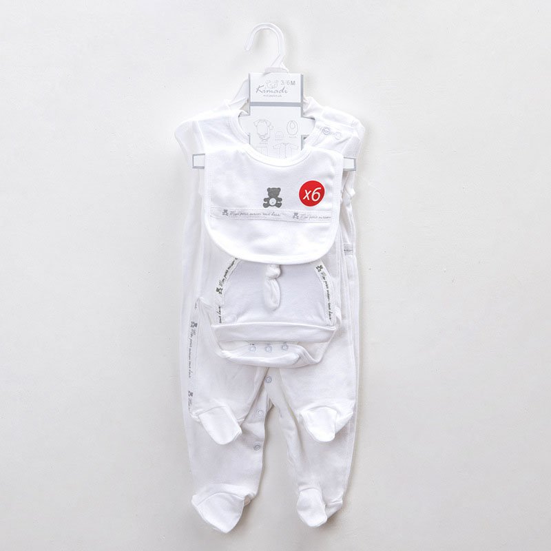 Newborn Essentials Unisex Layette Gift Set for Baby Girls or Baby Boys 8Pcs Gender Neutral Baby Clothes for 0-9Month