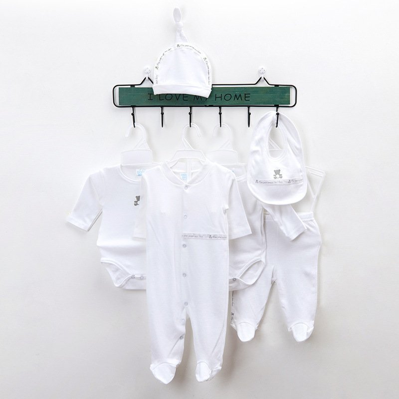 Newborn Essentials Unisex Layette Gift Set for Baby Girls or Baby Boys 8Pcs Gender Neutral Baby Clothes for 0-9Month