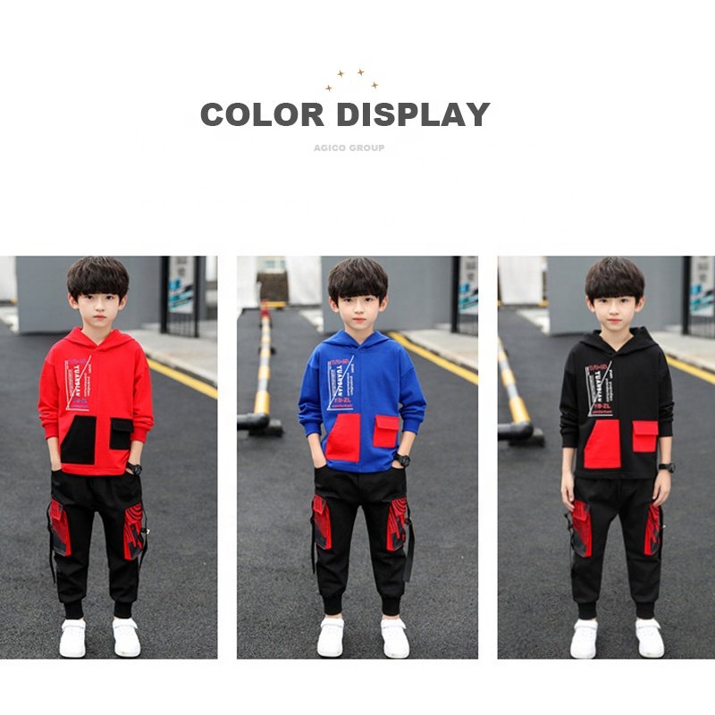 Wholesale Fashion Autumn 14 Years Boys Clothing Sets for Kids Clothes Set