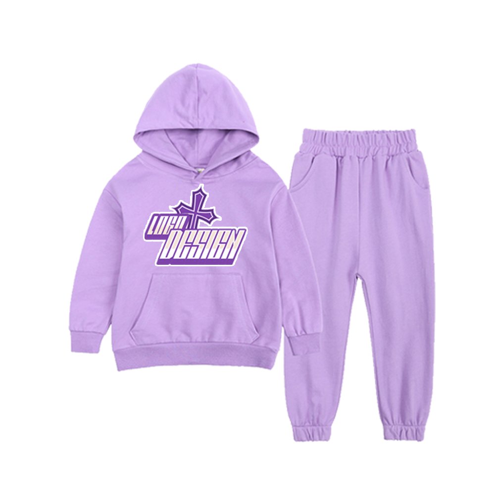 Conyson Custom Logo Autumn Kids Clothes Tracksuits Sets Baby Sweatsuit Set Long Sleeve Hoodies Boys Girls Clothing Set