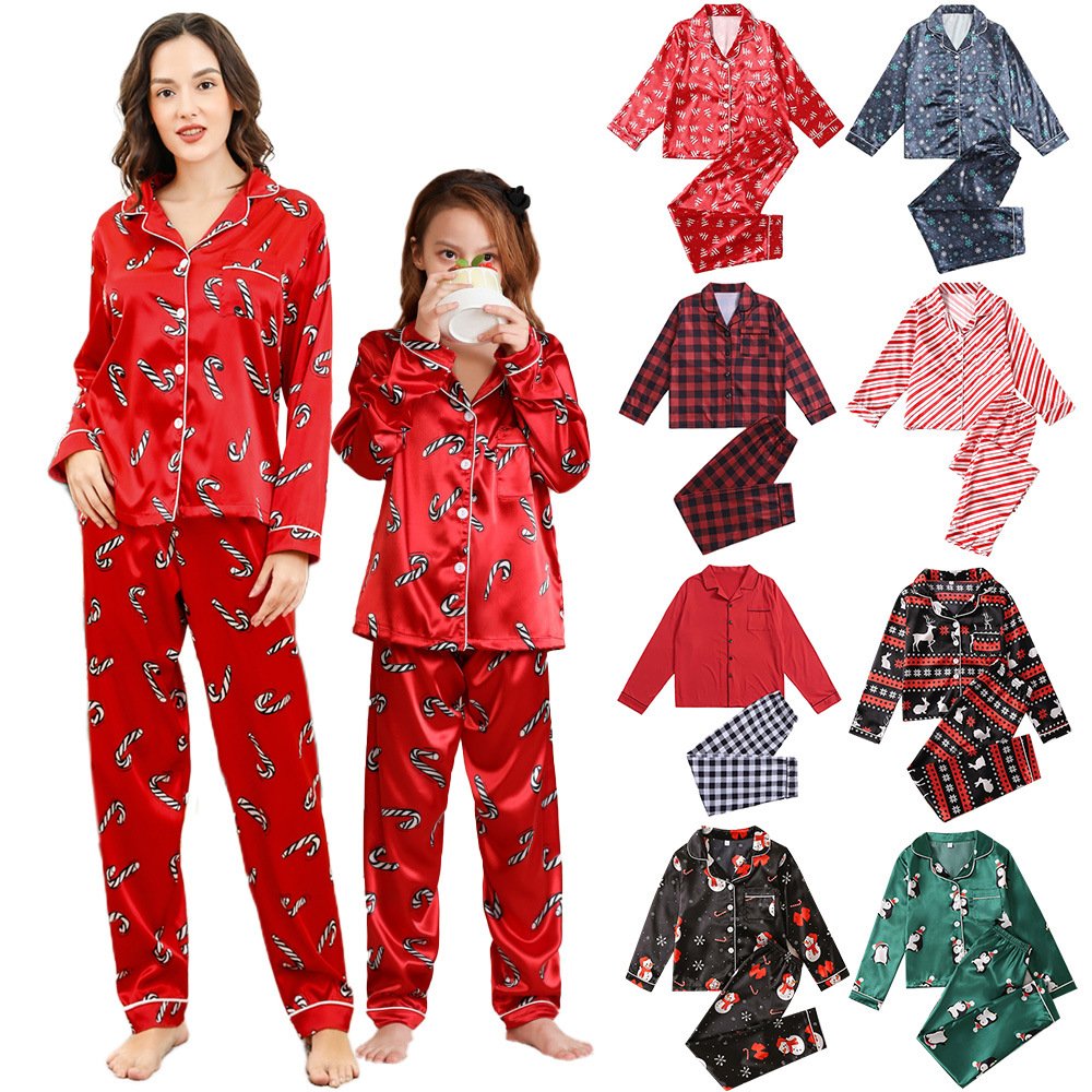 Christmas Pajamas 2024 Comfortable Boys Sleepwear Kids Printed DIY Pajamas For Kids