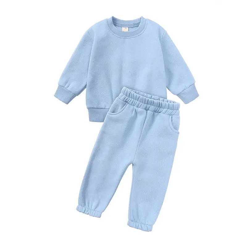 Kids Clothing Winter 2023 Jogger Set Custom Logo Baby Sweatsuit Set Casual Toddler Tracksuit Clothing Sets