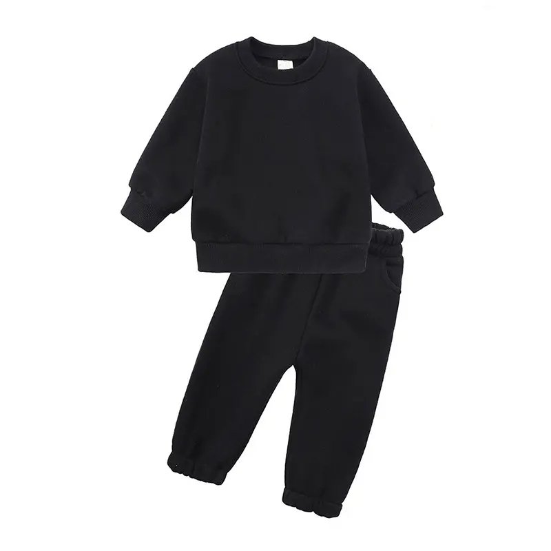Kids Clothing Winter 2023 Jogger Set Custom Logo Baby Sweatsuit Set Casual Toddler Tracksuit Clothing Sets