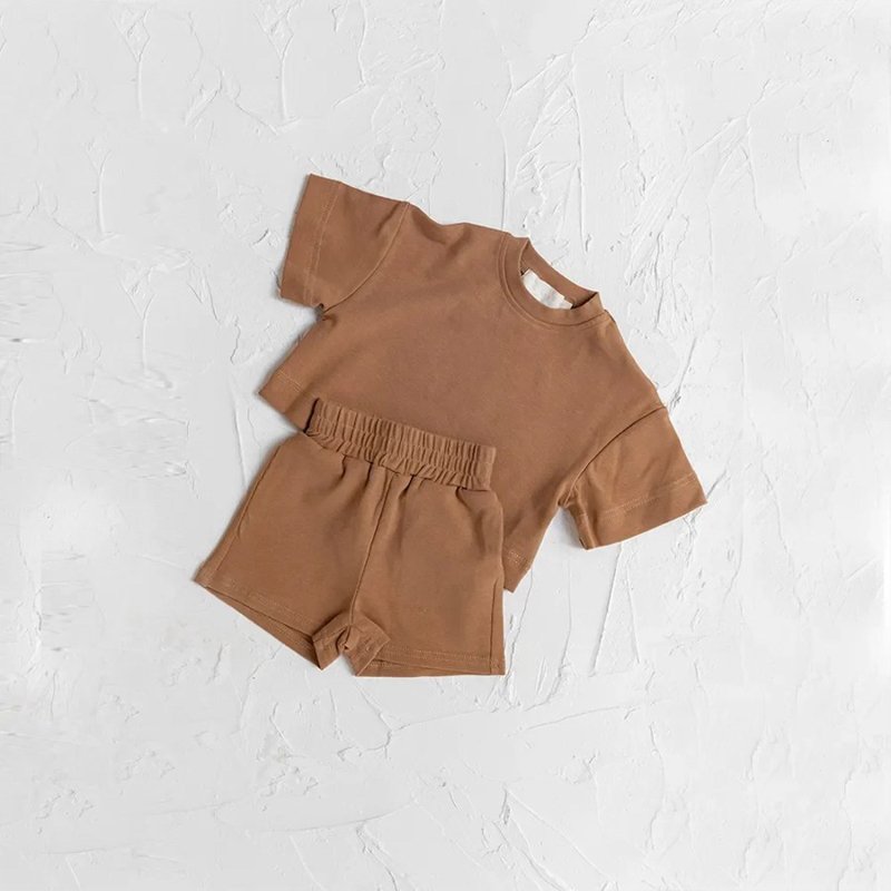 Organic cotton Boys clothing set summer Kids T-Shirt and Shorts Set kids shorts and muscle shirt sets 2 piece for children