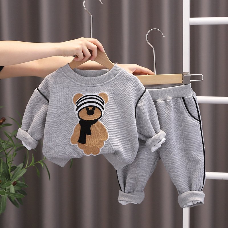 wholesale children clothing set cotton kids Casual Cartoon Long Sleeve infant baby boys clothing sets