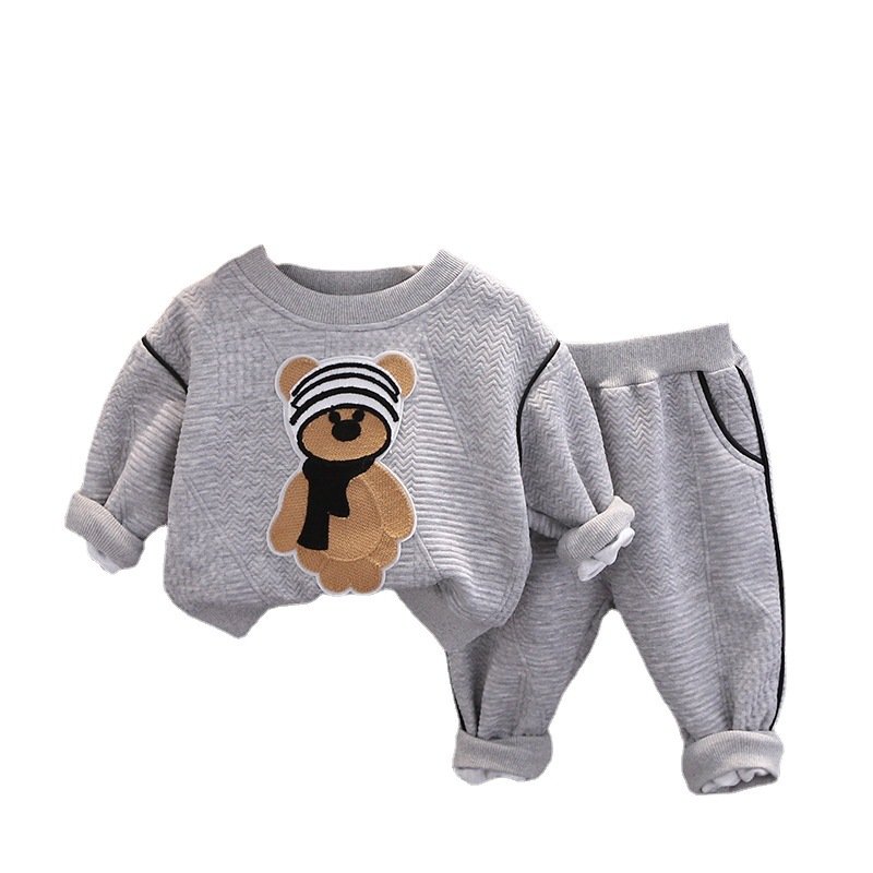 wholesale children clothing set cotton kids Casual Cartoon Long Sleeve infant baby boys clothing sets