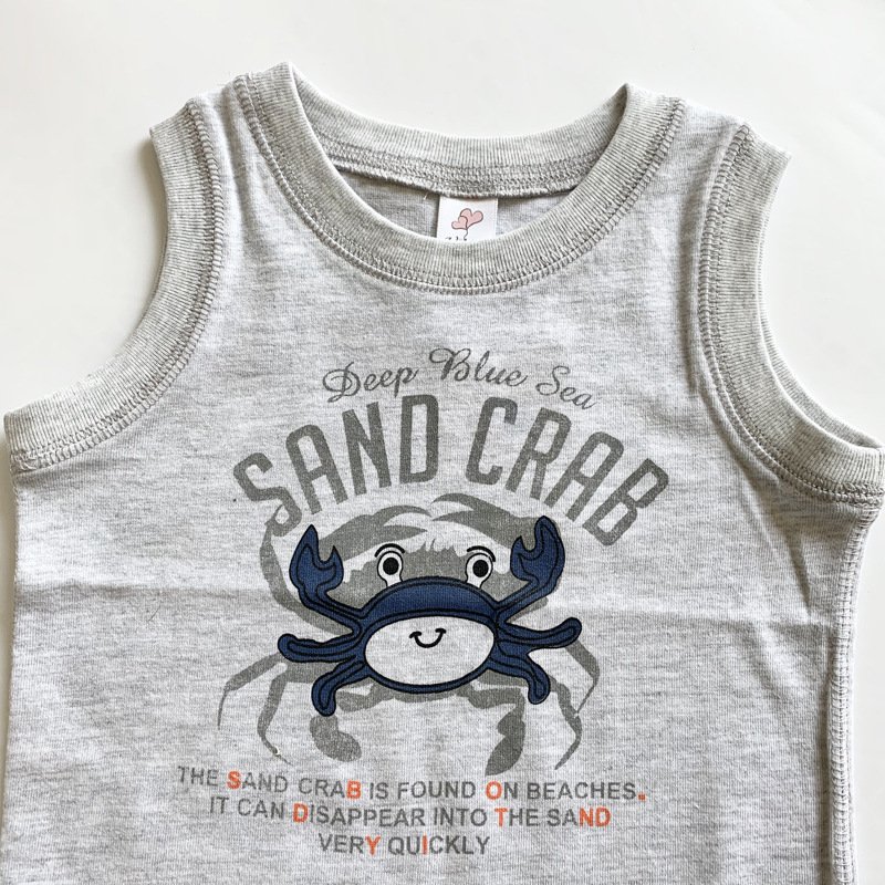 Baby Boy Clothes For Summer 12 -18 Months Clothing Set Embroidered Crab Vest Denim Shorts For Boys
