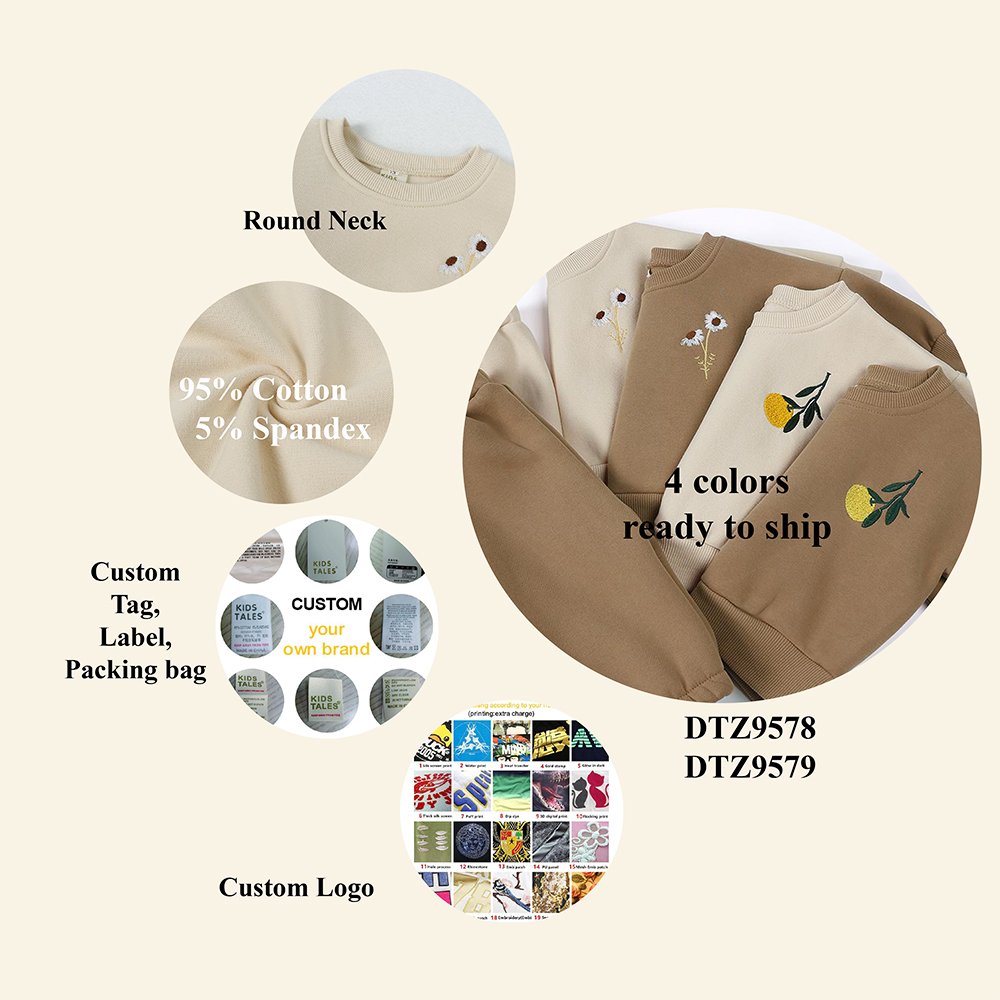 crow neck bbay sweatsuit sets toddler clothing fleece sweat suits winter kids clothes wholesale children boy girl sweatsuits set