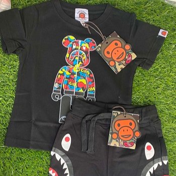 Summer Wear Hip Hop Boys Clothing Sets Children Street Clothes Boys Short Sleeve + Shorts Set