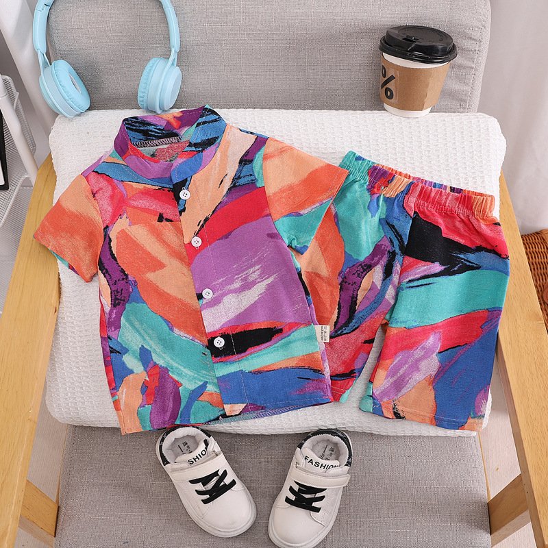 Kids Wear Wholesale Children Clothes Beach Casual Suits Baby Tracksuit Shorts Set Kid Sweat Suit Toddler Boys Clothing Sets