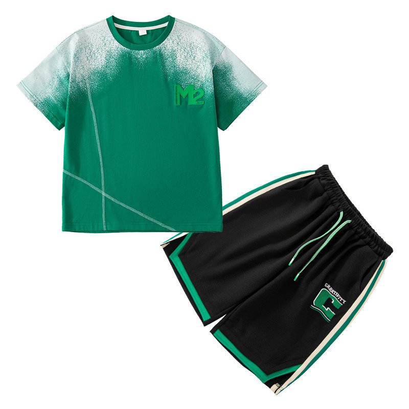 Factory Wholesale High-Quality 2024 New Style Boy Summer Coolness Suit Boy Kids Cotton Soft Clothing Kids Print Clothing Boys