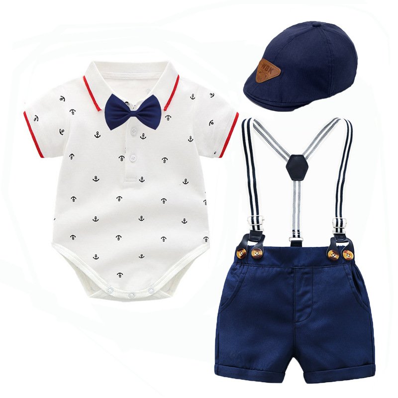 cotton 0 to 3 years old boys set summer wear cotton boys suits newborn boys birthday party suits
