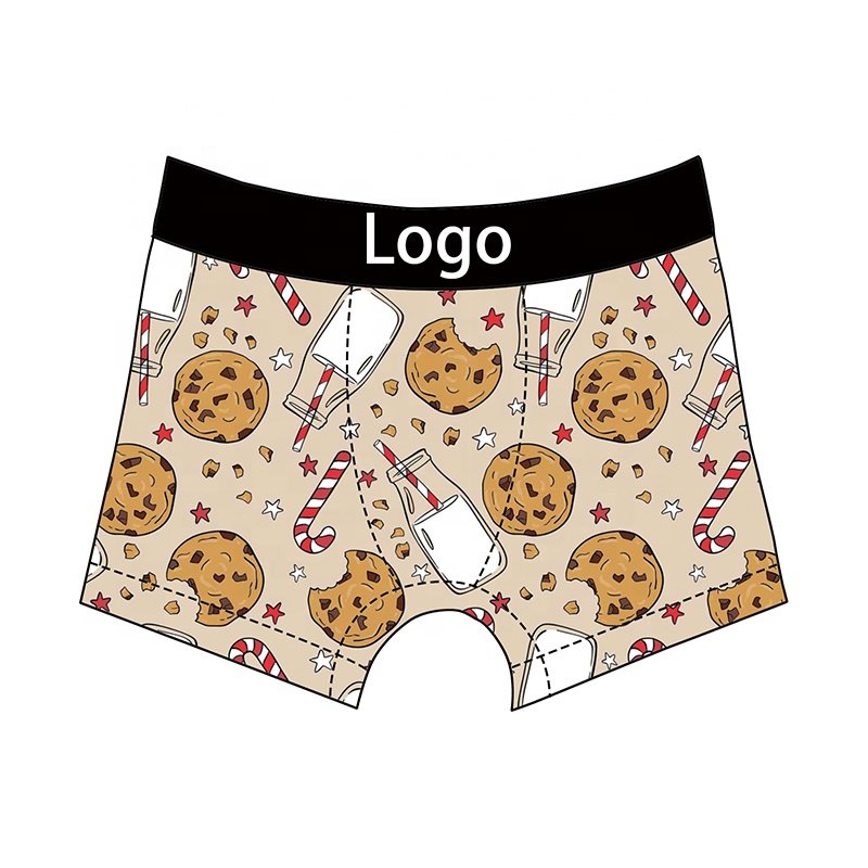 DH ODM Boutique wholesale custom logo toddler children christmas bamboo boxers kids underwear boys