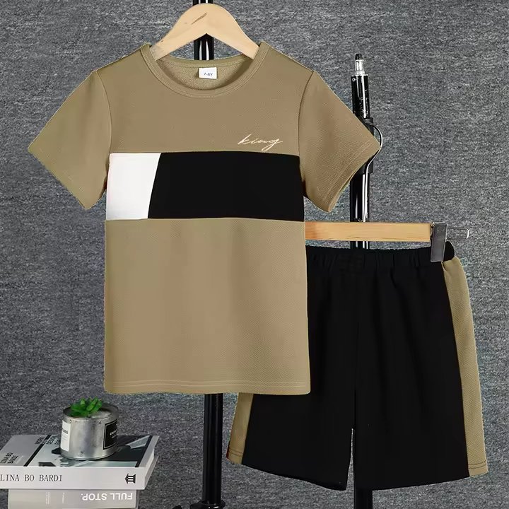 Children'S Clothing New Summer Products Kids Fashion Clothes Cotton Short Set Baby Casual Short Sleeve Two-Piece Sets