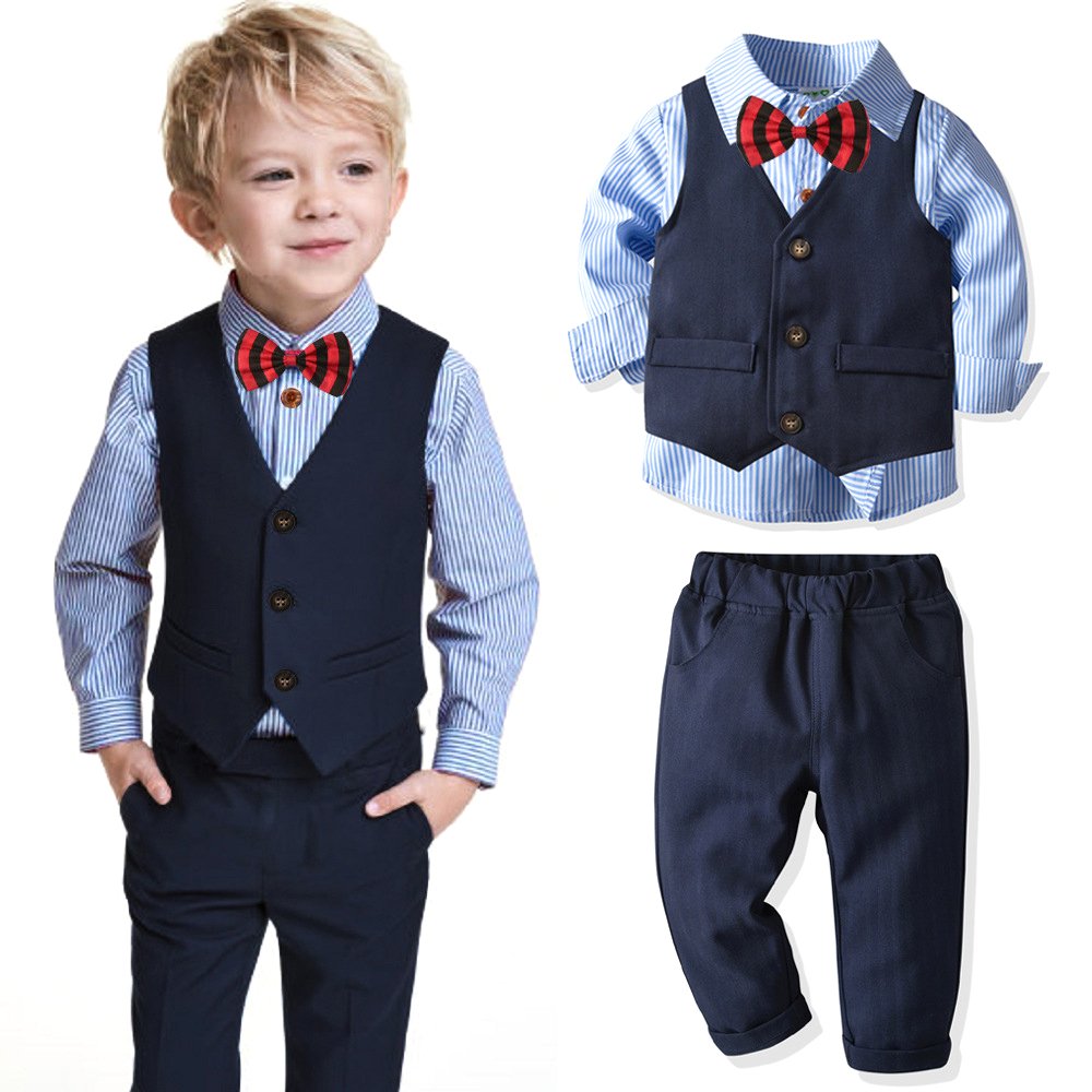 Wedding Suits For Baby Boys High Quality Boys Outfits Kids Clothes For Children 2 Sets Gentleman Wear Baby Suits