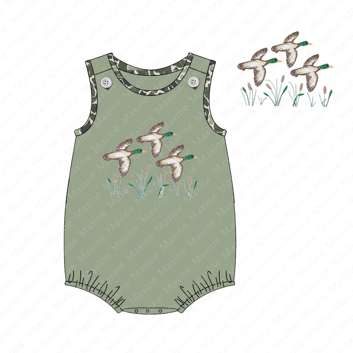 Wholesale Customization Boy Clothing Set Hunting Embroidery Kids Clothes Camo Printing Children Clothes For Fall Clothes