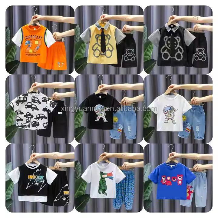 Toddler Clothing Sets New Summer Baby Boys Fashion Suit Casual Cotton Sets Children's Clothing Boys Shorts And T Shirt Sets