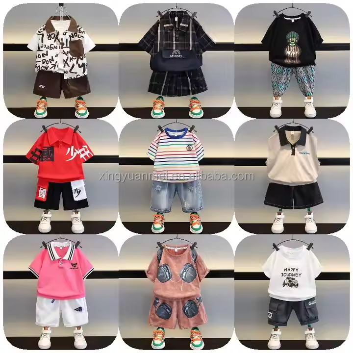 Toddler Clothing Sets New Summer Baby Boys Fashion Suit Casual Cotton Sets Children's Clothing Boys Shorts And T Shirt Sets