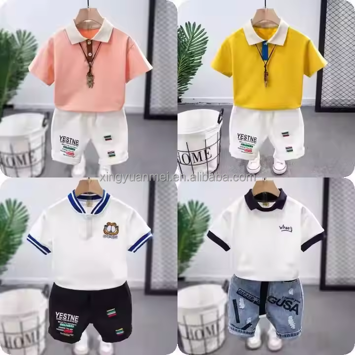 Toddler Clothing Sets New Summer Baby Boys Fashion Suit Casual Cotton Sets Children's Clothing Boys Shorts And T Shirt Sets
