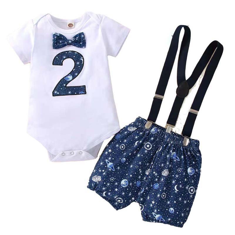 Infant Baby Boy 1st First Birthday Outfit Boys Birthday Sets BBOF-009