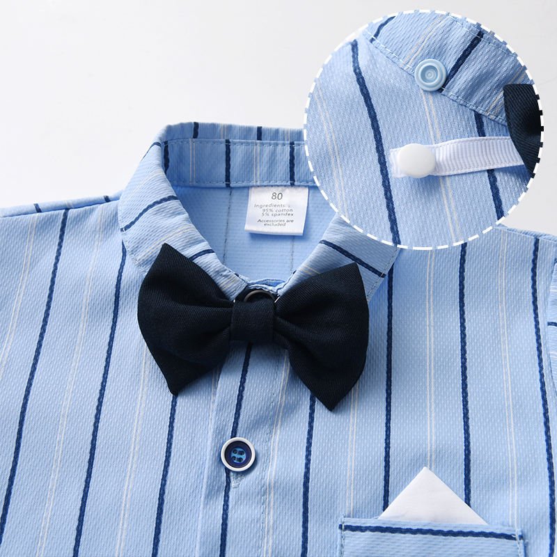 Formal Boy's Clothing Sets British Overalls Two-Piece Children'S Suit Baby Clothes Striped Spring Boys Autumn Clothing