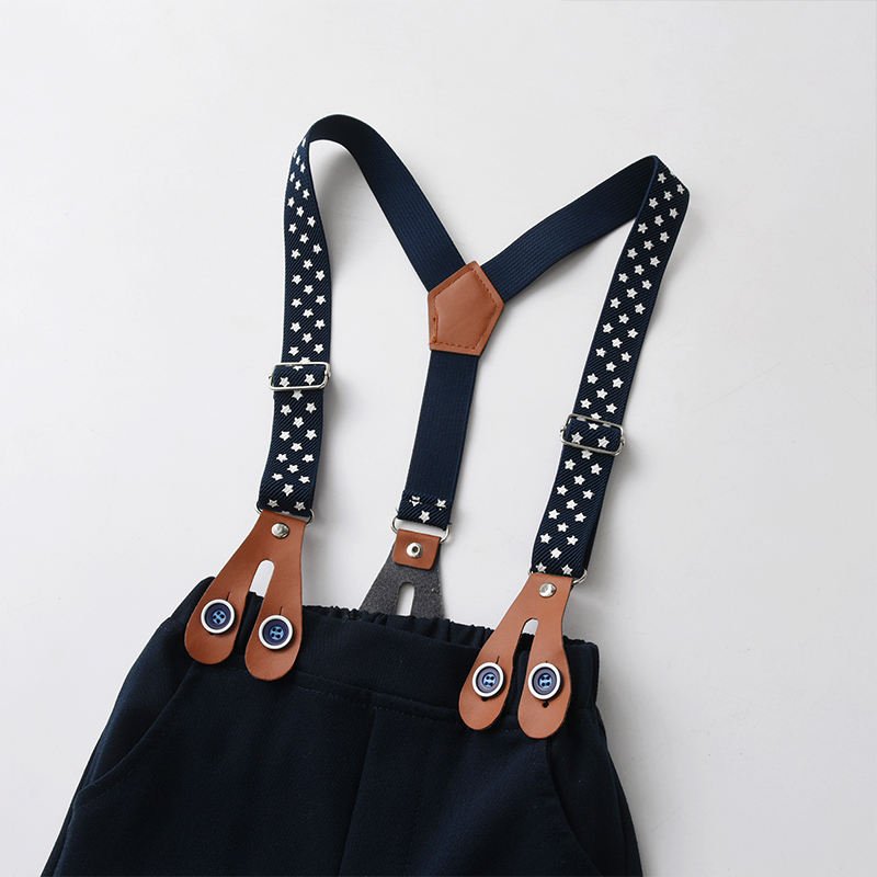 Formal Boy's Clothing Sets British Overalls Two-Piece Children'S Suit Baby Clothes Striped Spring Boys Autumn Clothing